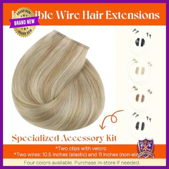 18 Inch Human Hair Extensions with Invisible Wire for Volume & Length main image 7